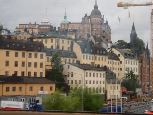 Train's view of Stockholm.